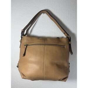 Coach Vintage Duffle Large Tan leather hobo bag purse shoulder satchel
